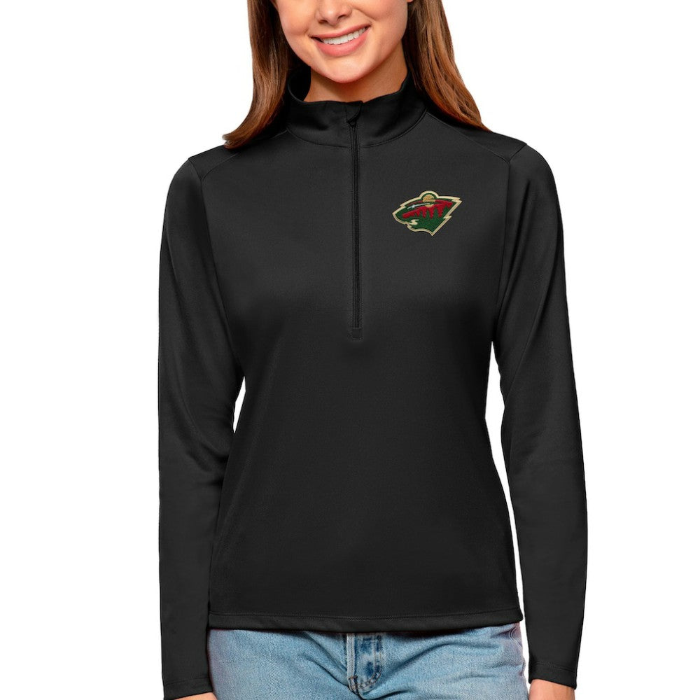 Minnesota Wild Antigua Women's Tribute Quarter-Zip Pullover Top Online