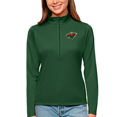 Minnesota Wild Antigua Women's Tribute Quarter-Zip Pullover Top Discount