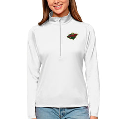 Minnesota Wild Antigua Women's Tribute Quarter-Zip Pullover Top Online