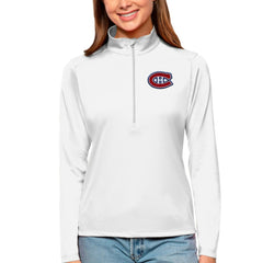 Montreal Canadiens Antigua Women's Tribute Quarter-Zip Pullover Top Online