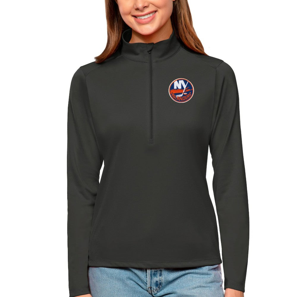 New York Islanders Antigua Women's Tribute Quarter-Zip Pullover Top On Sale
