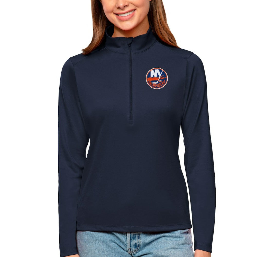 New York Islanders Antigua Women's Tribute Quarter-Zip Pullover Top Online