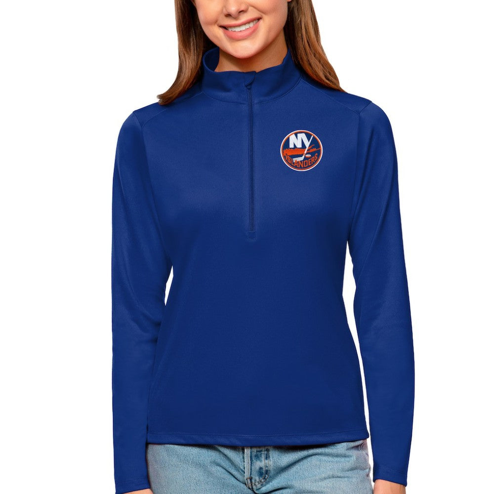 New York Islanders Antigua Women's Tribute Quarter-Zip Pullover Top Outlet