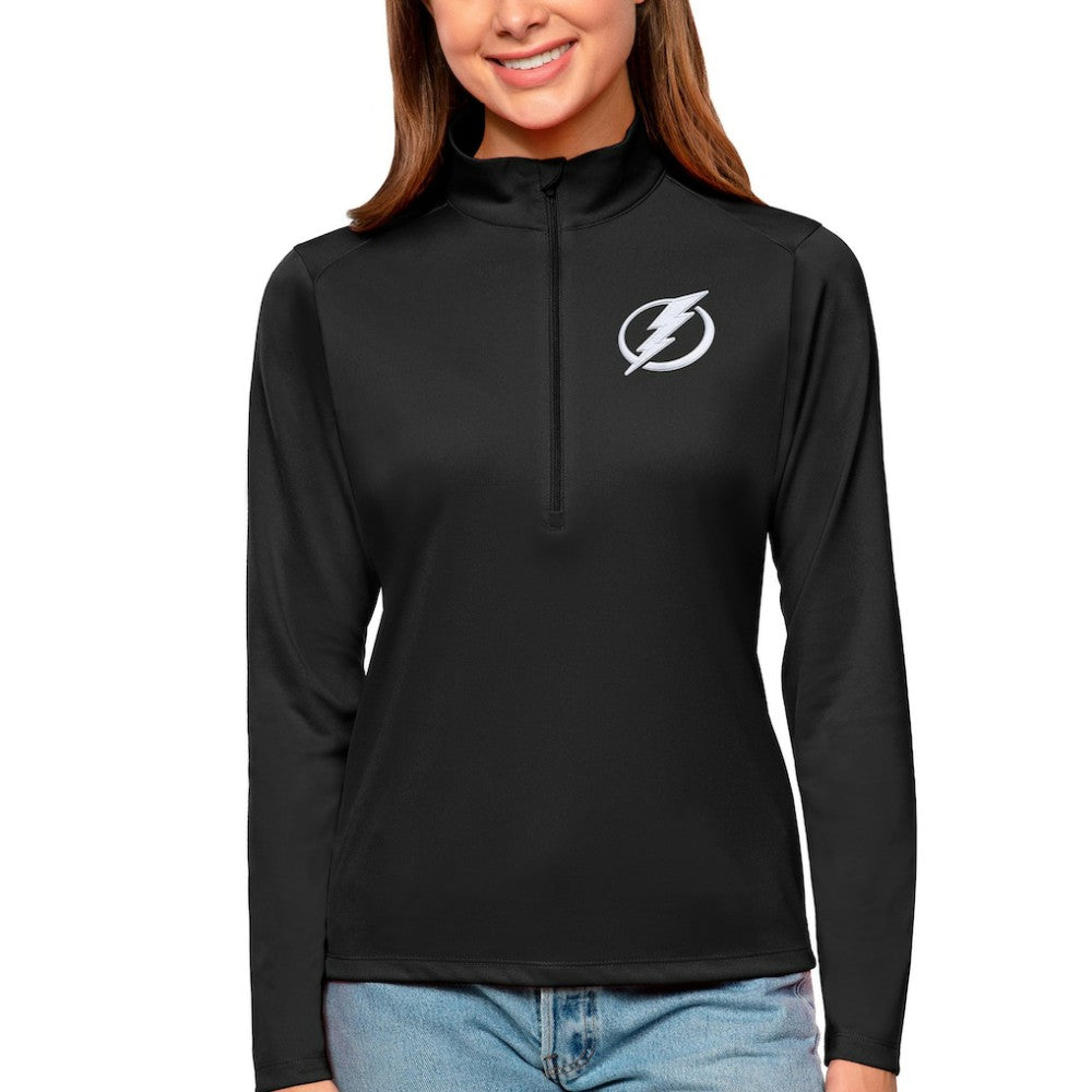 Tampa Bay Lightning Antigua Women's Tribute Quarter-Zip Pullover Top Online