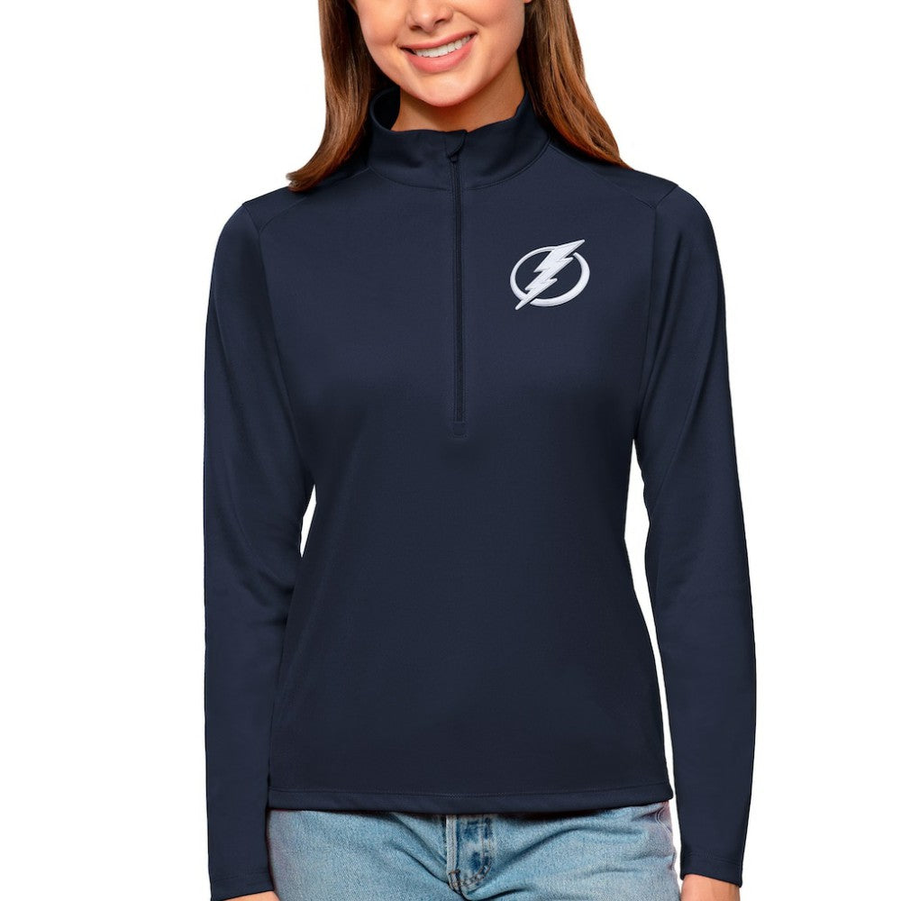 Tampa Bay Lightning Antigua Women's Tribute Quarter-Zip Pullover Top Online