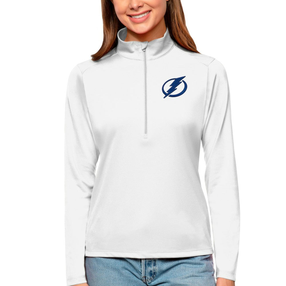 Tampa Bay Lightning Antigua Women's Tribute Quarter-Zip Pullover Top Sale