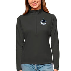 Vancouver Canucks Antigua Women's Tribute Quarter-Zip Pullover Top Online
