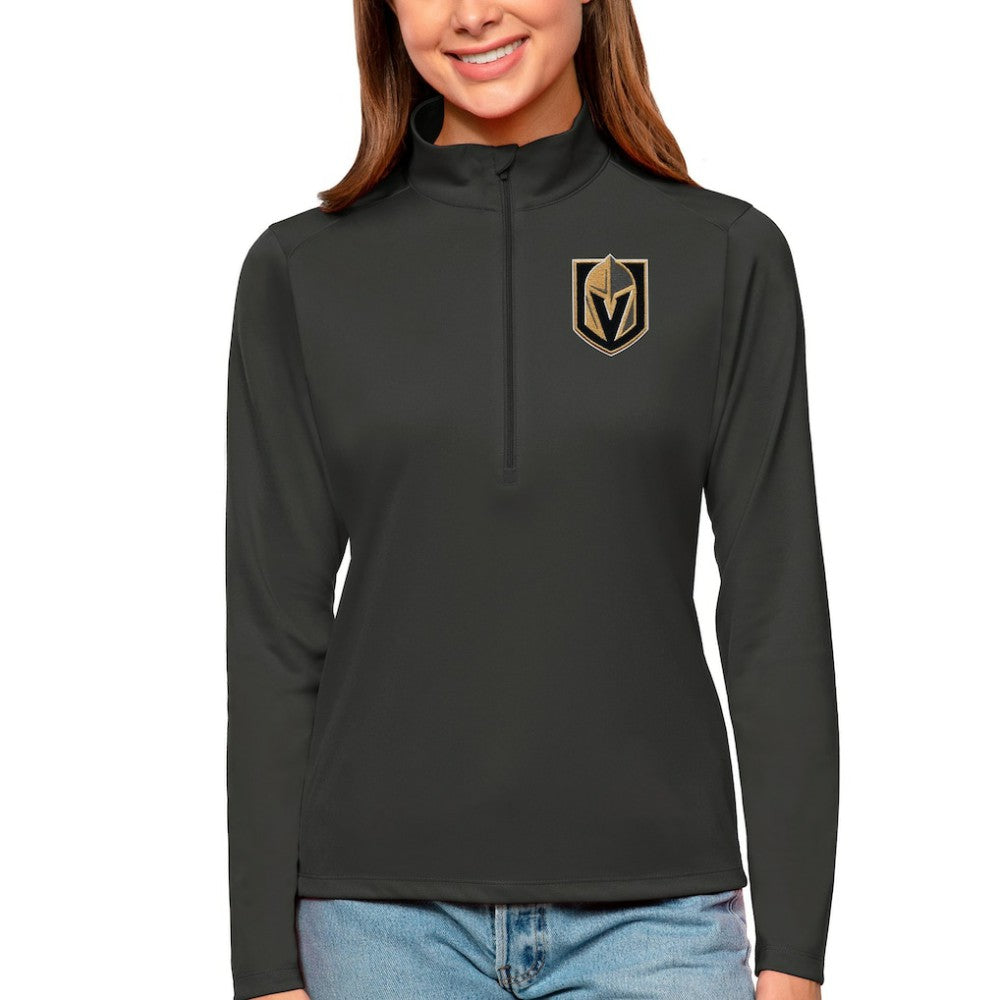Vegas Golden Knights Antigua Women's Tribute Quarter-Zip Pullover Top On Sale