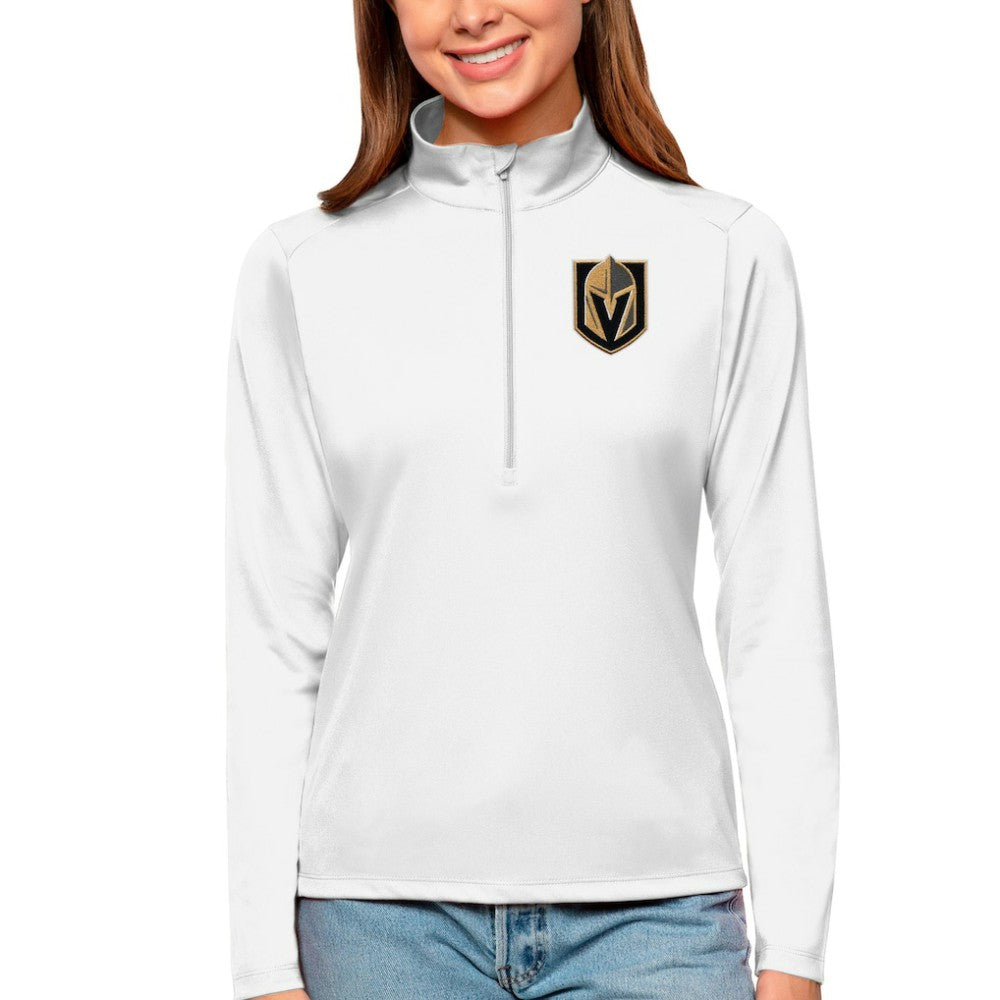 Vegas Golden Knights Antigua Women's Tribute Quarter-Zip Pullover Top Outlet