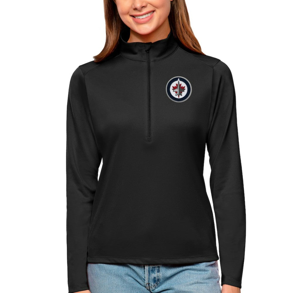 Winnipeg Jets Antigua Women's Tribute Quarter-Zip Pullover Top Outlet