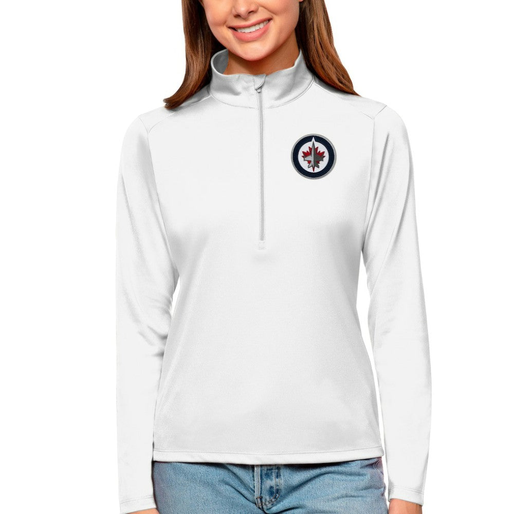 Winnipeg Jets Antigua Women's Tribute Quarter-Zip Pullover Top For Sale