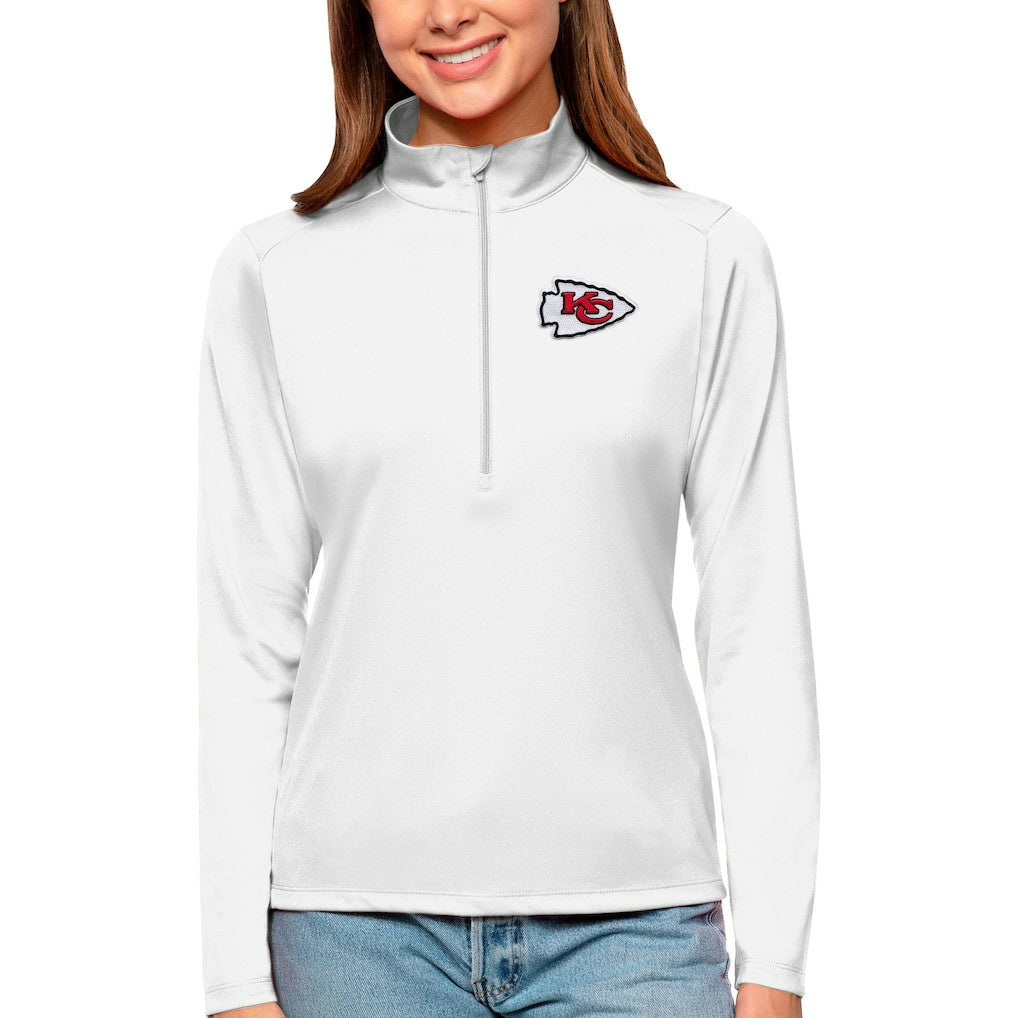 Kansas City Chiefs  Antigua Women's Tribute Half-Zip Top