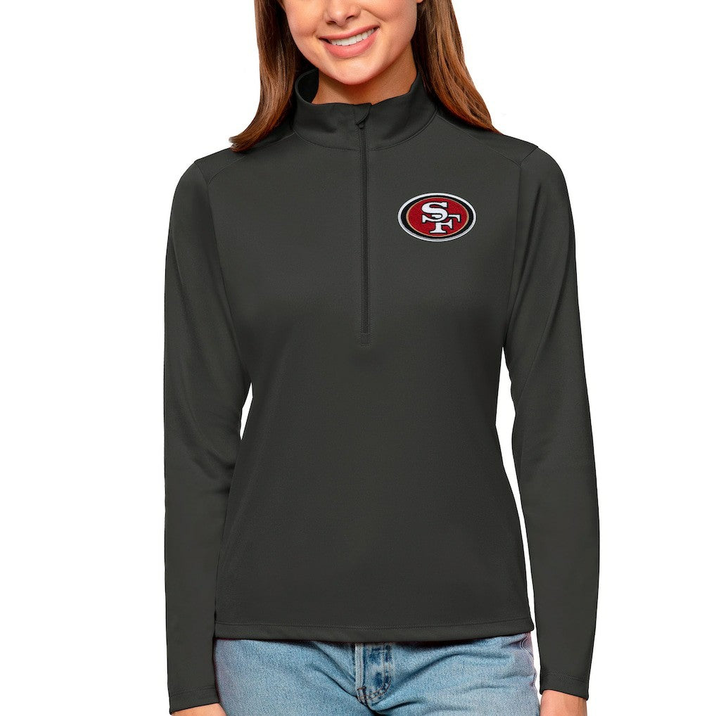 San Francisco 49ers  Antigua Women's Tribute Half-Zip Top