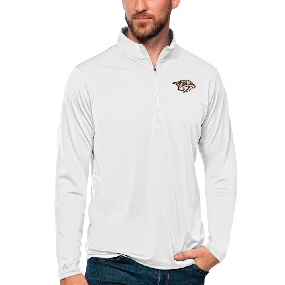 Nashville Predators Antigua Tribute Quarter-Zip Pullover Top For Sale