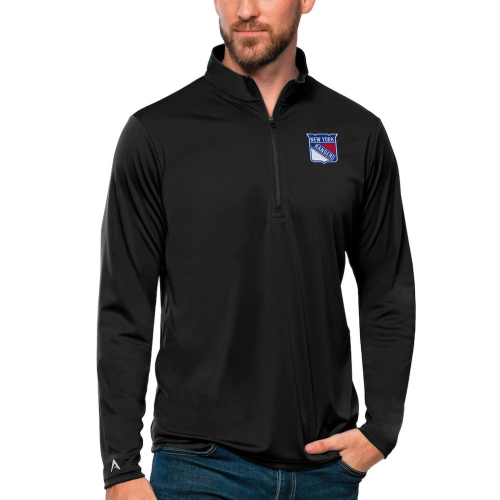 New York Rangers Antigua Tribute Quarter-Zip Pullover Top Sale