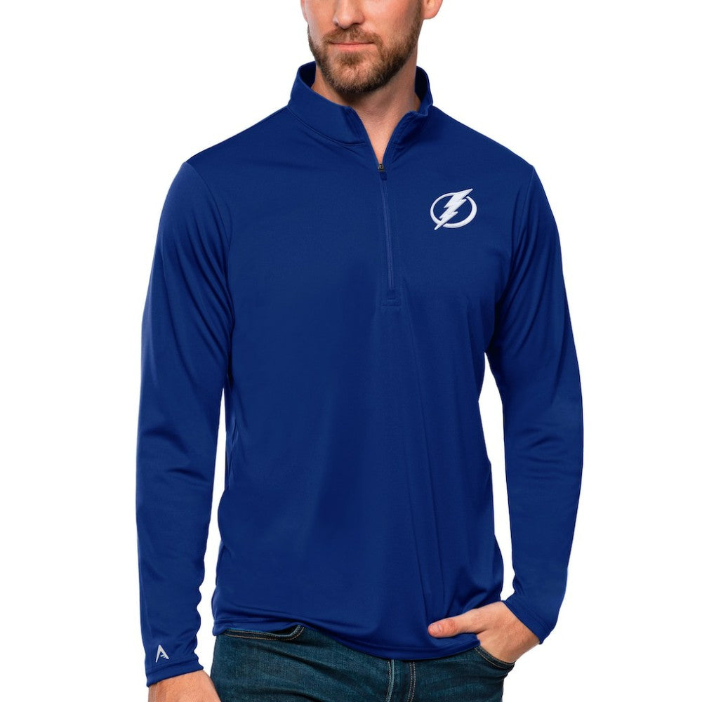 Tampa Bay Lightning Antigua Tribute Quarter-Zip Pullover Top For Sale