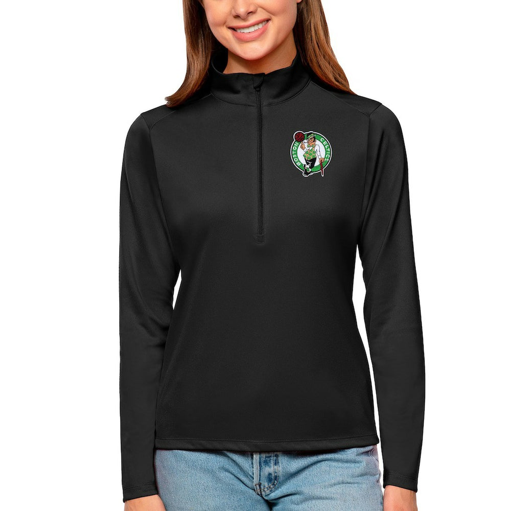 Boston Celtics Antigua Women's Tribute Half-Zip Top New
