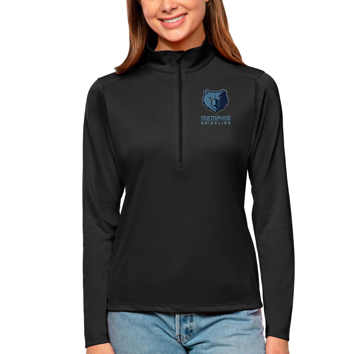 Memphis Grizzlies Antigua Women's Tribute Half-Zip Top On Sale