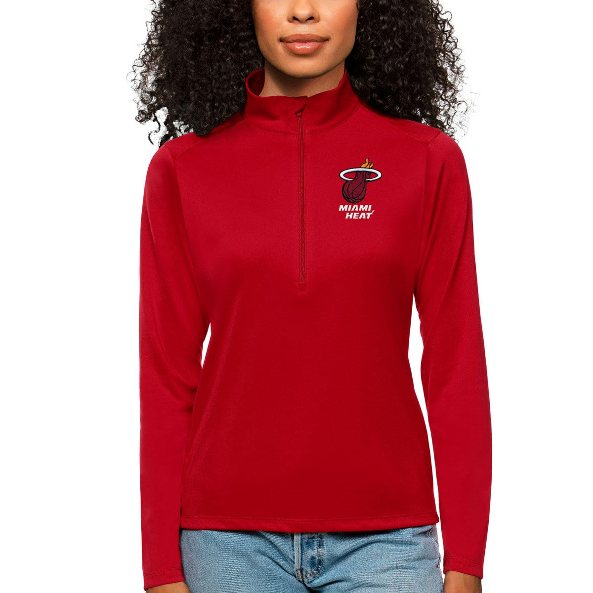Miami Heat Antigua Women's Tribute Half-Zip Top Discount