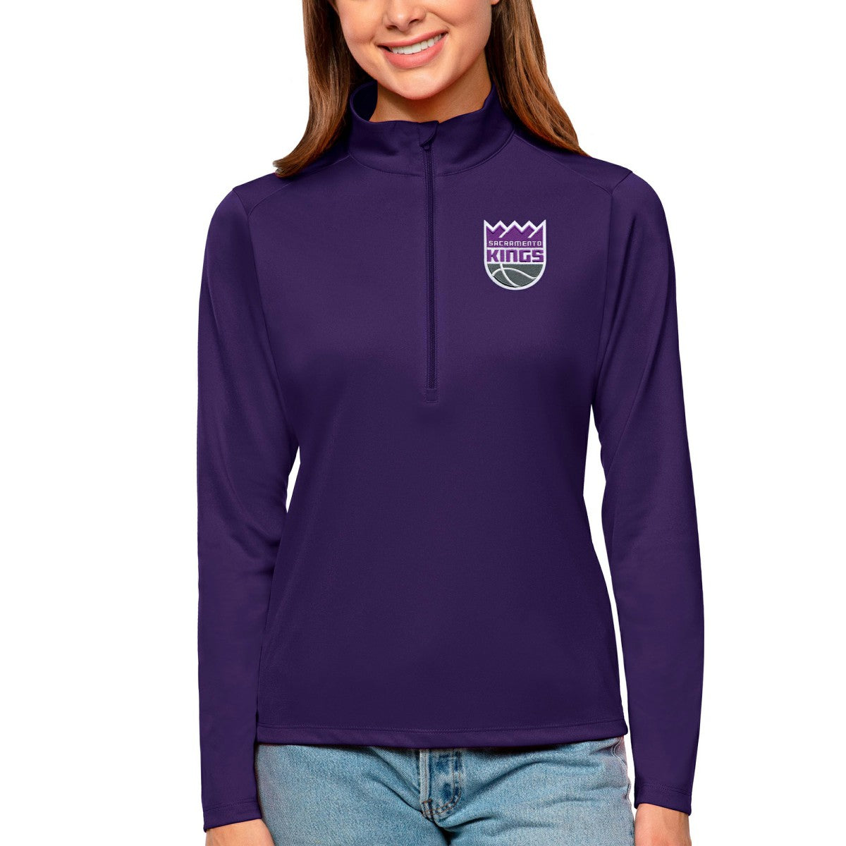 Sacramento Kings Antigua Women's Tribute Half-Zip Top Online