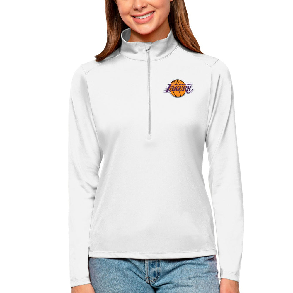 Los Angeles Lakers Antigua Women's Tribute Half-Zip Top For Sale