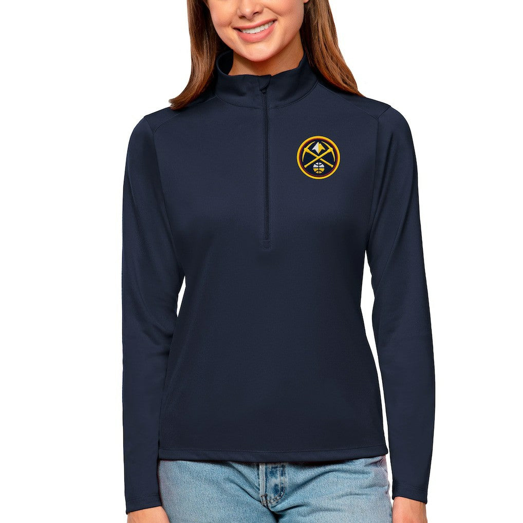 Denver Nuggets Antigua Women's Tribute Half-Zip Top sale Outlet