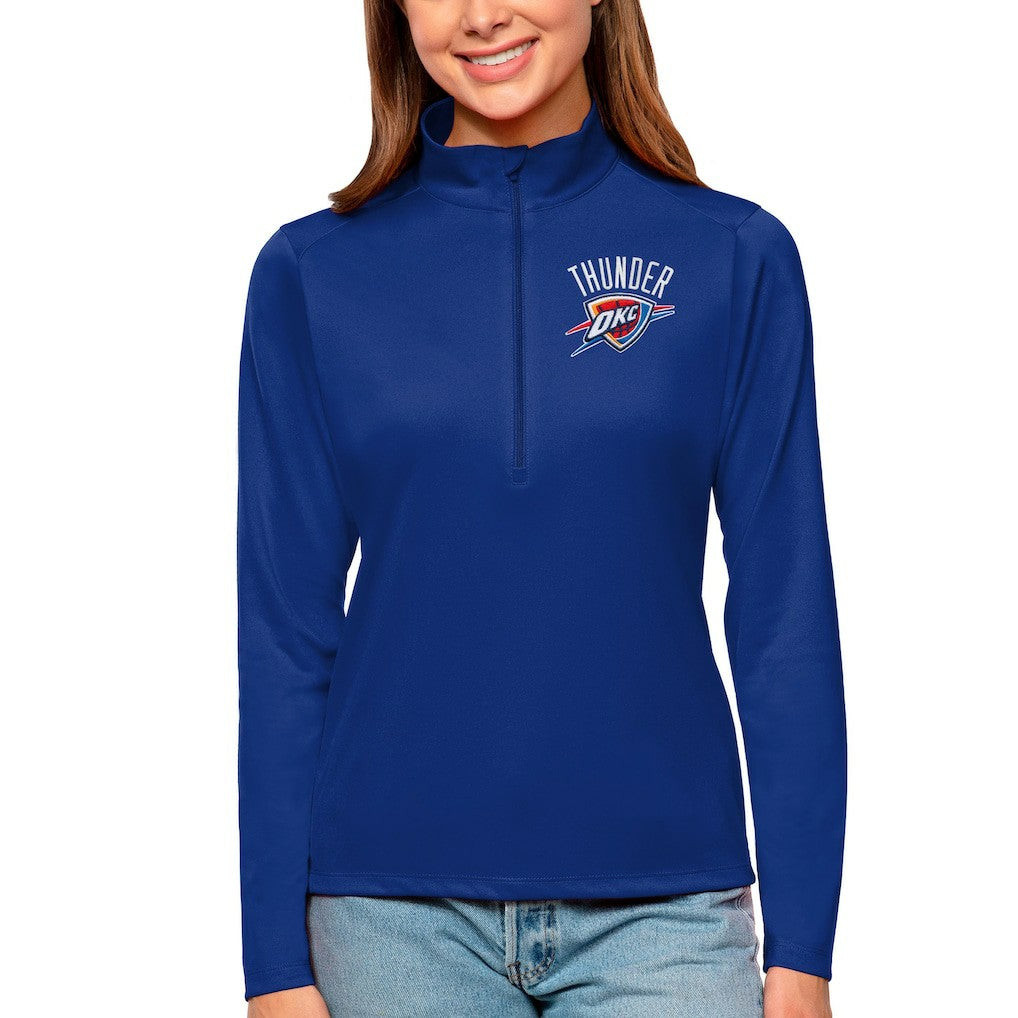 Oklahoma City Thunder Antigua Women's Tribute Half-Zip Top On Sale