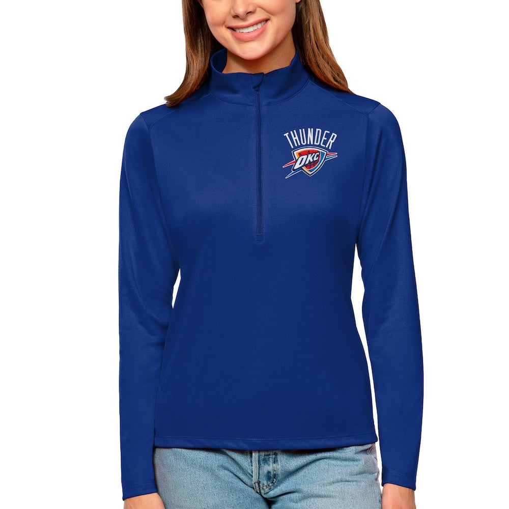 Oklahoma City Thunder Antigua Women's Tribute Half-Zip Top On Sale