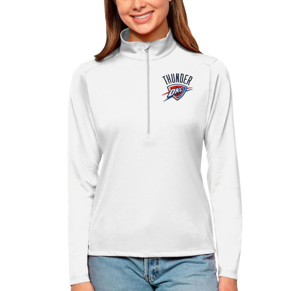 Oklahoma City Thunder Antigua Women's Tribute Half-Zip Top On Sale