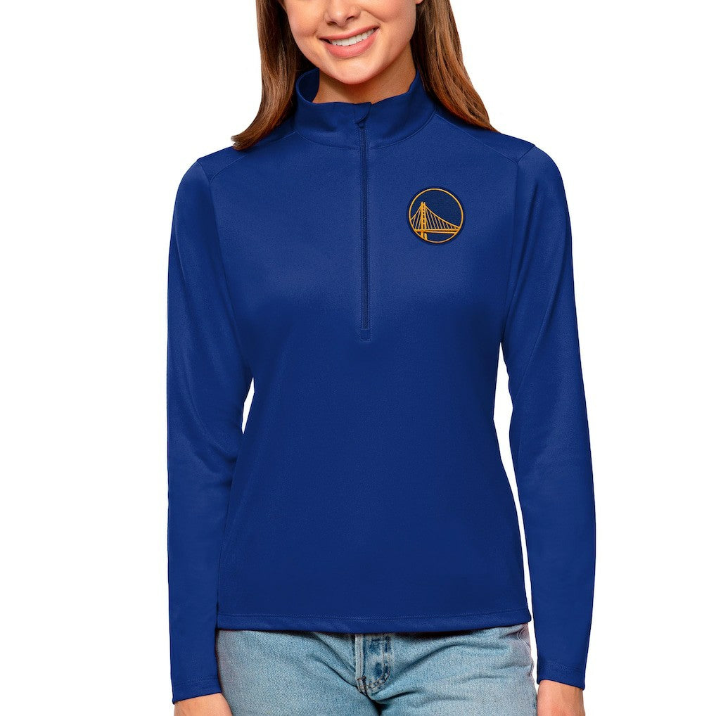 Golden State Warriors Antigua Women's Tribute Half-Zip Top sale For Sale