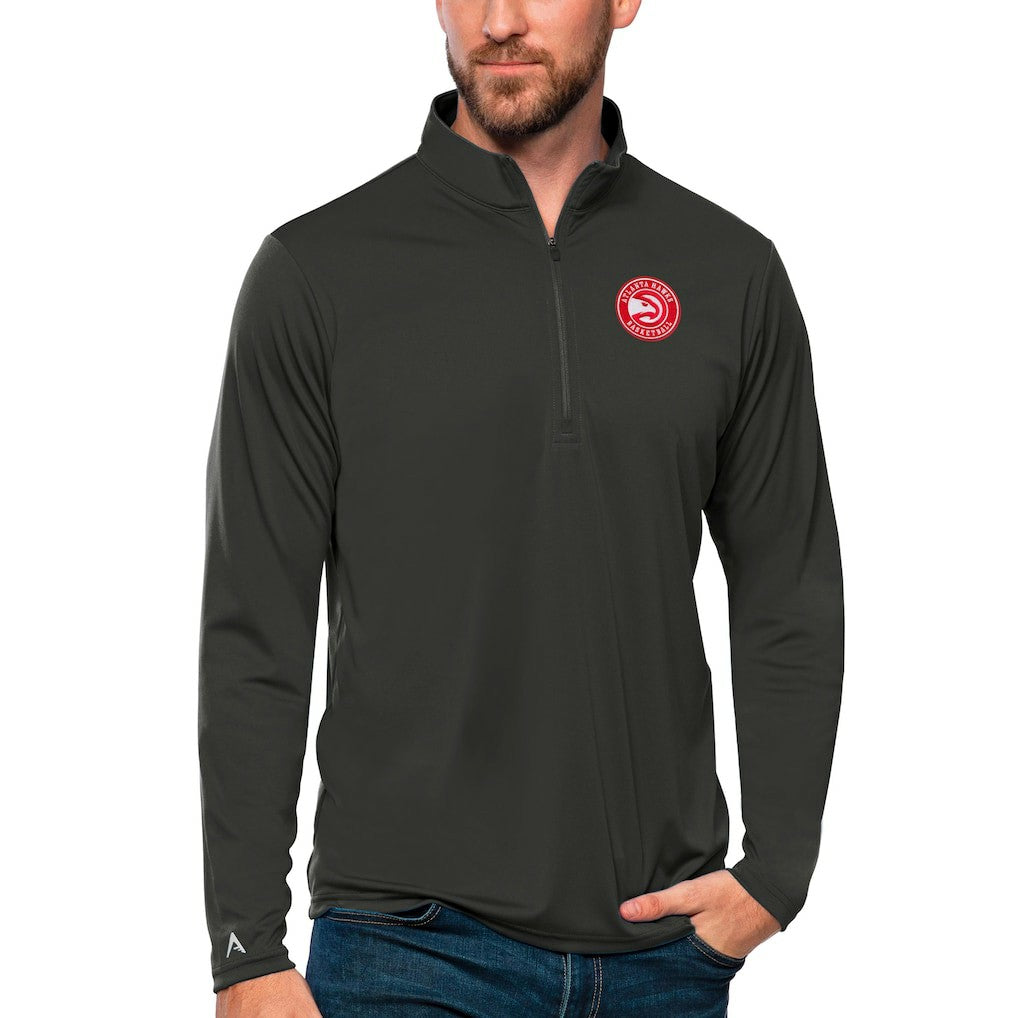 Atlanta Hawks Antigua Tribute Quarter-Zip Pullover Top Discount