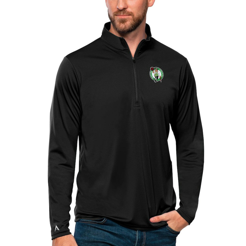 Boston Celtics Antigua Tribute Quarter-Zip Pullover Top Discount