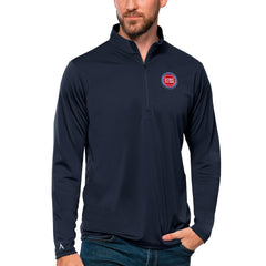 Detroit Pistons Antigua Tribute Quarter-Zip Pullover Top sale On Sale