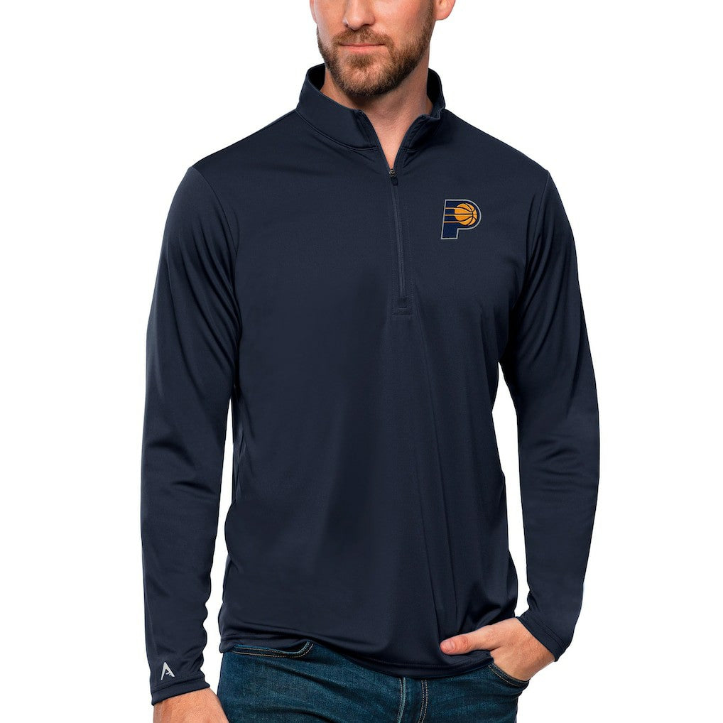Indiana Pacers Antigua Tribute Quarter-Zip Pullover Top Outlet
