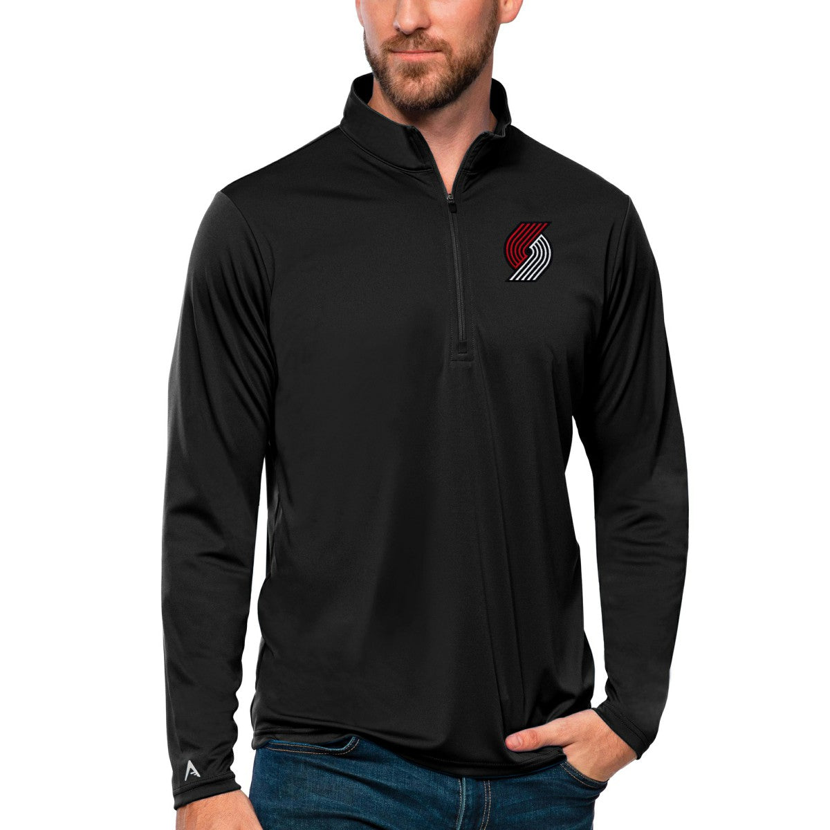Portland Trail Blazers Antigua Tribute Quarter-Zip Pullover Top Online