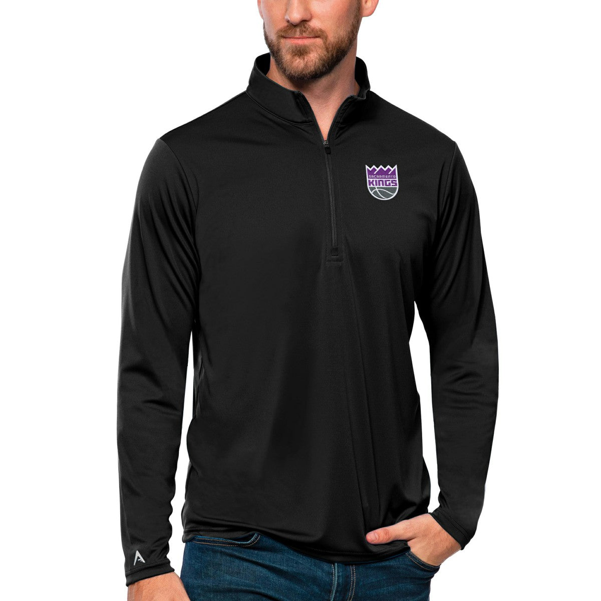 Sacramento Kings Antigua Tribute Quarter-Zip Pullover Top Online