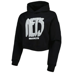 Brooklyn Nets Lusso Women's Layla World Tour Cropped Pullover Hoodie Online