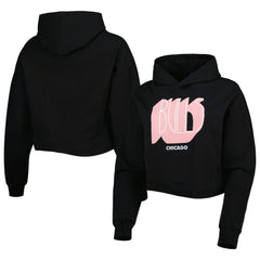 Chicago Bulls Lusso Women's Layla World Tour Cropped Pullover Hoodie sale On Sale
