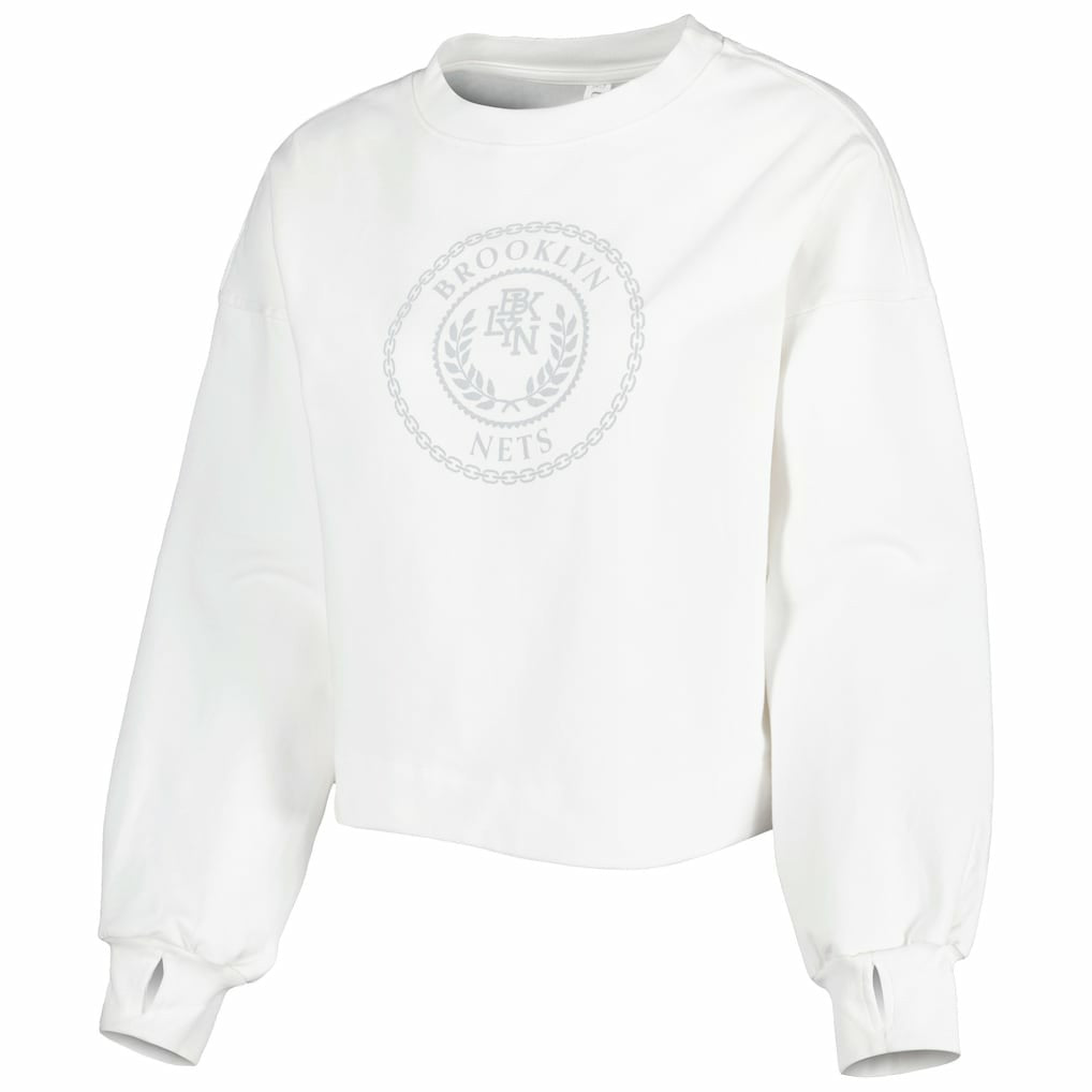 Brooklyn Nets Lusso Women's Lola Ball and Chain Pullover Sweatshirt On Sale