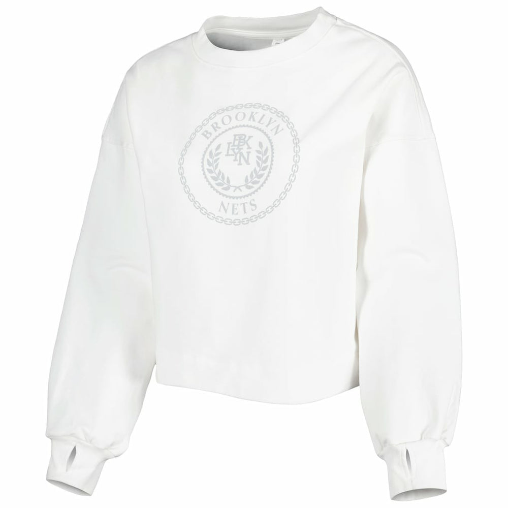 Brooklyn Nets Lusso Women's Lola Ball and Chain Pullover Sweatshirt On Sale