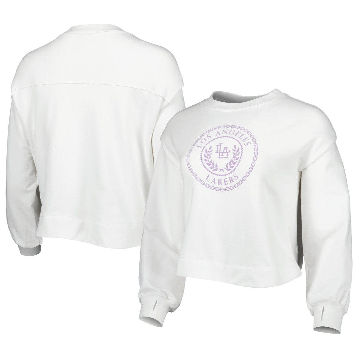 Los Angeles Lakers Lusso Women's Lola Ball and Chain Pullover Sweatshirt Outlet