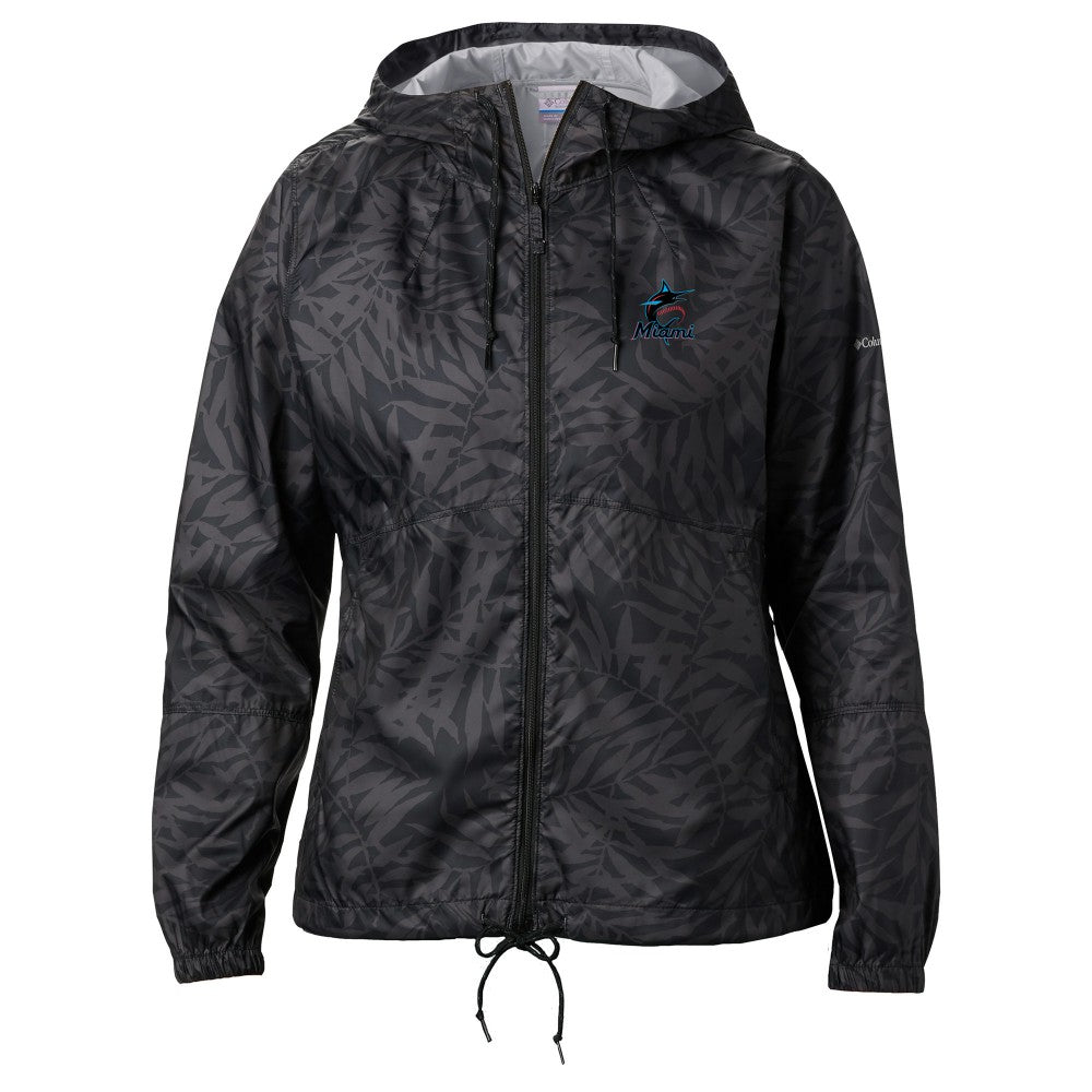 Miami Marlins Columbia Women's Flash Forward Full-Zip Windbreaker Jacket | MLB For sale
