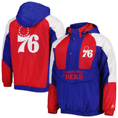 Philadelphia 76ers Starter Body Check Raglan Hoodie Half-Zip Jacket Discount