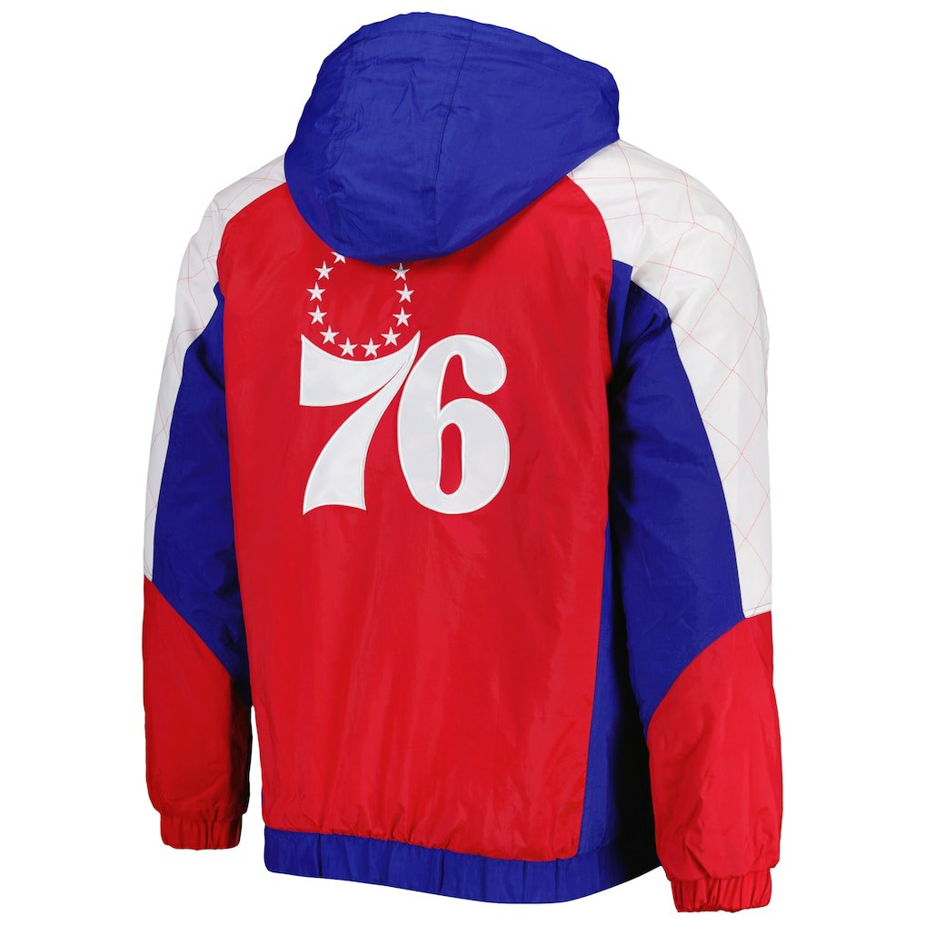 Philadelphia 76ers Starter Body Check Raglan Hoodie Half-Zip Jacket Discount