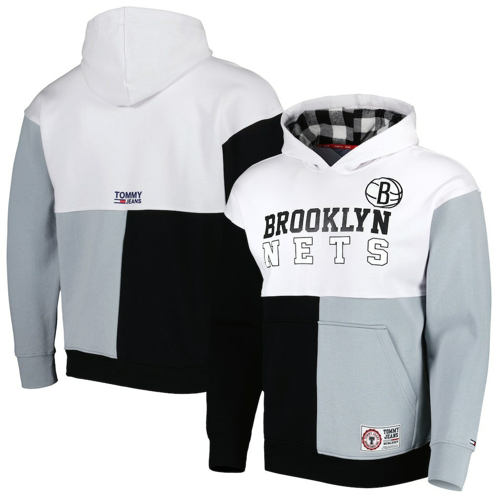 Brooklyn Nets Tommy Jeans Andrew Split Pullover Hoodie On Sale
