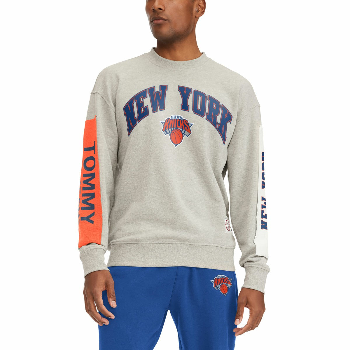 New York Knicks Tommy Jeans James Patch Pullover Sweatshirt Discount