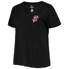 San Francisco Giants Women's Plus Size #1 Mom 2-Hit V-Neck T-Shirt | MLB Sale