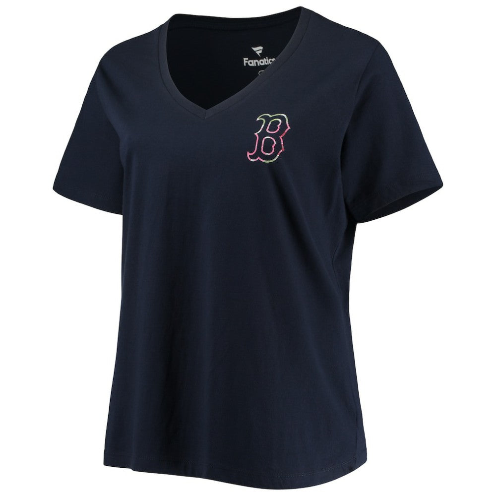 Boston Red Sox Women's Plus Size #1 Mom 2-Hit V-Neck T-Shirt | MLB Discount