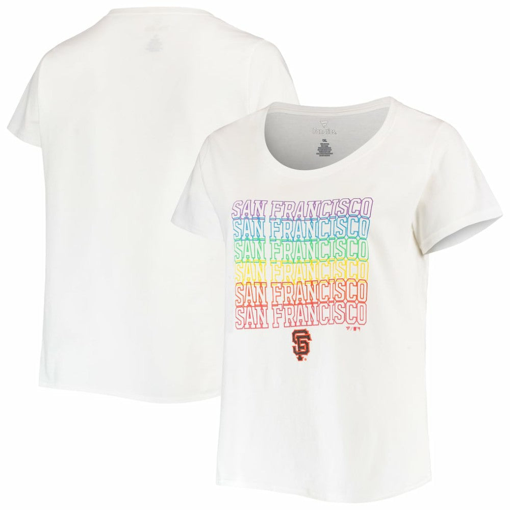 San Francisco Giants Women's Plus Size Pride Scoop Neck T-Shirt | MLB Outlet