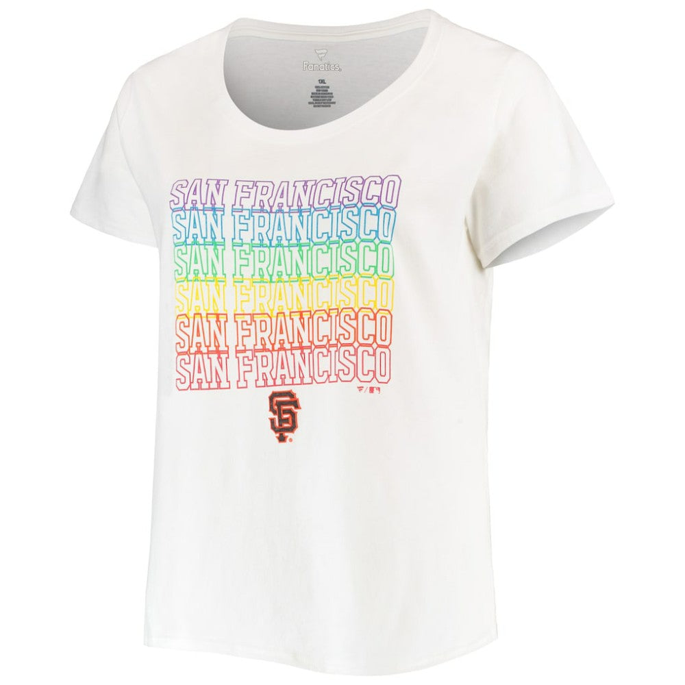 San Francisco Giants Women's Plus Size Pride Scoop Neck T-Shirt | MLB Outlet